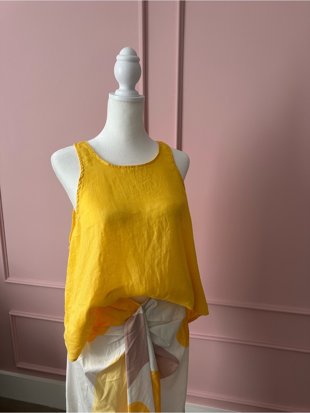 Maeve yellow linen tank top